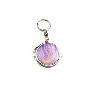 [NUEAYMS] Alloy Compact Looking Glass Keychain Charm, Including Magnified and Normal Face, Travel Makeup Gift Keychain, フリーサイズ