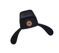 [NUEAYMS] Ancient Official Cap Soft Comfortable Folding Design Traditional Chinese Style Flying Fish Hat for Formal Ceremony Cosplay Events