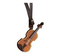 [NUEAYMS] Artistic Leather Violin and Guitar Keychain Unique Design Violin Ring Charm for Musicians and Fans, フリーサイズ