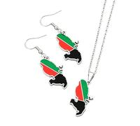 [NUEAYMS] Beautiful Dangle Earrings with Necklace Matching Jewelry Set Stainless Steel Jewelry Set Perfect for Fashion Women Artistic Pendant, フリーサイズ, As described, No Gemstone