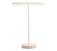 NUEAYMS Efficient Iron Necklace Hanging Stand Space Saving Iron Necklace Hanger with Wood Base for Private Jewelry Collection Boutique Display Rack