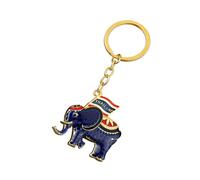 [NUEAYMS] Elephant Shape Keychain Symbolizes Joy and Good Luck Elephant Keychain with Fine Illustrations, フリーサイズ