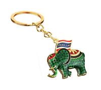 [NUEAYMS] Elephant Shape Symbol Joy and Good Luck Key Chain Key Ring Bag Accessory with Detailed Artwork Elephant Key Chain, フリーサイズ