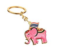 [NUEAYMS] Elephant Shape Symbol Joy and Good Luck Key Chain Key Ring Bag Accessory with Detailed Artwork Elephant Key Chain, フリーサイズ