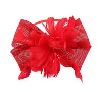[NUEAYMS] Feather Bow Knot Hair Hoop Tea Party Masquerade Party Costume Accessories Bowknot Hair Hoop with Secure Clip for Various Updos Hairstyles