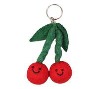 [NUEAYMS] Felt Bag Pendant Everyday Key Ring for Women 3D Fruit Shape Ring Jewelry Decoration for Cell Phone Purse Felt Fruit Keychain, フリーサイズ