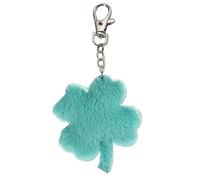 [NUEAYMS] Four Clover Keychains White Plush Leaf Key Ring Holder Keyring Hanging Decoration Girl Women Gift Leaf Keychain Fashion Unique, フリーサイズ