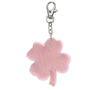 [NUEAYMS] Four Clover Keychains White Plush Leaf Key Ring Holder Keyring Hanging Decoration Girl Women Gift Leaf Keychain Fashion Unique, フリーサイズ