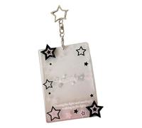 [NUEAYMS] Functional Star Card Holder Keychain Bag Charm Idol Photo Card Holder Perfect for Enthusiasts to Safely Store Your Photo Cards Travel Card Holder, フリーサイズ