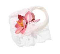 [NUEAYMS] Girls Lace Bandana Bullet Core Head Scarf Embroidery Bandana Hair Scarf Headwear Flower Photography Props Women Fashion Head Scarf, a, One size