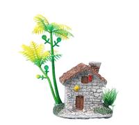 NUEAYMS Miniature Tree House Resin Sculpture for Aquarium Fish or Desktop Natural Resin Aquarium Landscape Accessories
