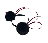 [NUEAYMS] Necha Theme Bun Headband Ethnic Chinese Anime Festival Gathering Hair Hoop for Various Hair Styles Bun Hairband Cosplay Hair Accessories