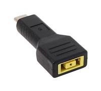 NUEAYMS Power Interface Converter From Type-C Male to Female Rectangle | Black Connector Housing, Yellow Female Port Insert, Type-C Male End, Rectangular Female Power Connection Interface
