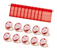 NUEAYMS Ready Folding Glasses Set, Rose Gold | Valentine ' s Day Double Sided Case with Metal Frame, Purse Friendly Party Styling