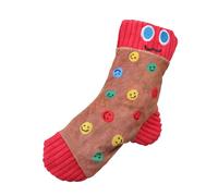 NUEAYMS Squeaky Interactive Pet Toy Sock Shape Plush Dog Chewable Teething Safe Washable for Small Breeds Indoor Activity Squeaky Dog