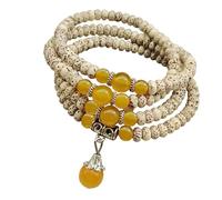 [NUEAYMS] Star Bodhi Buddhist Prayer Beads for Men Women 4mmx6mm Accessory Buddhist Prayer Beads Necklace, フリーサイズ