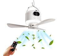 NUEAYMS USB Rechargeable Remote Controls Ceiling Fan Light With Detachable Bladee And 10400mAh Emergencys Power For Camping And Outdoor Use Power Supply Fan