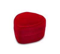 NUEAYMS Wedding Flocking Cloth Box Jewelry Packaging Peach Heart Red Single Fashion Gift Heart Case