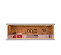NUEIOVRW 1/43 Diorama Display Case with Tri-Colour Dimmable Lighting, Fits for Hot Wheel Matchbox Mini GT Diecast Cars Model,1:43 Car Garage Parking Lot Scene Display Storage (No.16 Garage)