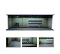 NUEIOVRW 1/64 Diorama Diecast Car Garage Model, LED Lighting Parking Lot Scene Display Case, Hot Wheels Model Cars Scene Display Storage, Building Model Display Box (Underground Garage)