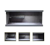 NUEIOVRW Hot Wheels 1:64 Diorama Garage Model, LED Lighting Diecast Model Car Display Case Scene, Parking Lot Model Building, Toy Cars Storage, Car Display Box (FC-02)