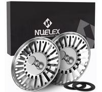 NUELEX 2Pcs Kitchen Sink Plug Strainer, 84mm Diameter Kitchen Sink Strainer with 2 Bonus Multi-Size Silicone Seals 304 Stainless Steel Leak-Proof Drainer Plug, 22 Holes & Smooth Shape, JT-SP506-NX