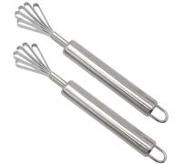 Nuelreva 2Pcs Coconut Scrapers 7.5" Stainless Steel Coconut Grater Multipurpose Fish Scale Remover for Fruit KitchenCoconut Scraper