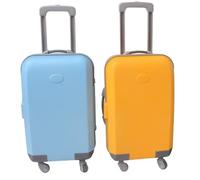 Nuelreva 2PCS Mini Suitcase 4x2x9 Inch Cute Lifelike Travel Luggage Trunk Doll Suitcase Creative DIY Toy for Dollhouse Decor Children Role Playing Gifts Toy