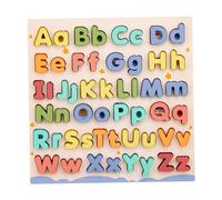 Nuelreva Alphabet Toys, Wooden Alphabet Letters Board, 26Pcs Capital and Lowercase Letters Blocks Jigsaw Educational Toys for Toddlers Aged 3 and Above