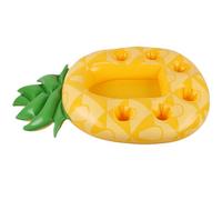 Nuelreva Drink Floaties for Pool, Pineapple Inflatable Drink Holder, 33.5x21.7 PVC Floating Pool Tray with Cup Holders, Portable Floating Holder for Table for