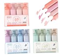 Nuelreva Glitter Highlighters 3 Sets 12 Color Sparkle Highlighters with Slanted Nib Quick Drying Smudge-Proof Glitter Highlighter Markers for Note Taking Diary Scrapbook