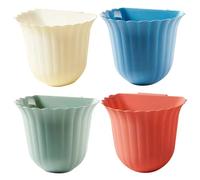 Nuelreva Small Hanging Trash Can, 4PCS Hanging Trash Bin, Over-Cabinet Garbage Bowl, Plastic Collecting Kitchen Scrap Bin for Bedroom Bathroom Office Garbage Bowl