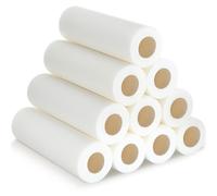 Nuenen 10 Pcs 9 Inch Foam Paint Roller, High Density Foam Paint Roller Covers Wall Paint Roller for Painting Doors Houses Cabinets Ceilings Furniture Smooth Even Finishes Flat Surfaces, White