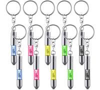 Nuenen 10 Pcs Car Static Human Body Static Eliminator Discharger, Silver Tone High Voltage Anti-Static Keychain ESD Tool Sets