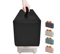 NUENSS-ROR 2-Slice Toaster Cover, Waterproof Heat-Resistant Dustproof, Heavy Duty Thickened Nylon, Black