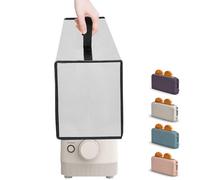 NUENSS-ROR 2-Slice Toaster Cover, Waterproof Heat-Resistant Dustproof, Heavy Duty Thickened Nylon, Silver Gray