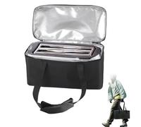 NUENSS-ROR 4 Slice Toaster Carry Bag, 4 Slices Toaster Cover with Aluminum Foil Lining and Base, Compatible with Most 4-slice Toaster, Portable Outdoor Travel 4 Slice Toaster Carrying Bag