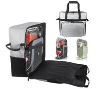 NUENSS-ROR Carrying Bag for Ninja SLUSHi Slushie Machine FS301, Frozen Drink Machine Carrier Case - Front-Opening, Thick Padded for Protection, Slushie Machine Carry Bag for Ninja Accessories (Silver)