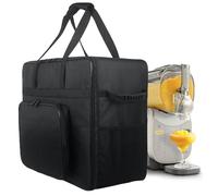 NUENSS-ROR Carrying Case for Ninja SLUSHi XL Smart Frozen Drink Maker FS601BR, Portable Travel Tote Storage Bag with Front-Opening Design for Ninja Slushie XL Machine Accessories (Black)
