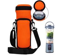 NUENSS-ROR Portable Blender Carrying Bag Case with Lid for Ninja BC151 Blast Portable Blender, Storage Sleeve Bag with Adjustable Crossbody Strap and Pocket (Orange)