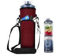 NUENSS-ROR Portable Blender Carrying Case Bag for Ninja Blast Max Portable Blender BC251NV BC251IV BC251GY BC251MT BC251PK BC251LD BC251SL, Blender insulated sleeve with Crossbody Strap (Claret)