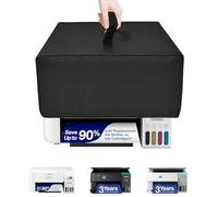 NUENSS-ROR Printer Dust Cover Waterproof Anti-Static Dustproof Heavyweight Printer Cover Case for Epson EcoTank ET-2803 Printer and Epson EcoTank ET-2980 Printer (Black, 15.8×15.4×6.7in)