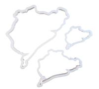 Nuerburgring Map Race Car Shape Cookie Cutter Dough Biscuit Pastry Fondant Sharp Ring Racetrack Track Stencil Germany Racing Sport (Large)
