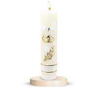 Nuestra Fe Authentic Unity Candles for Wedding Ceremony Set | Wedding Unity Candle Set | Memorial Candles