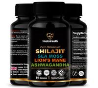 NuetonHealth Shilajit Sea Moss Lion's Mane and Ashwagandha Capsules | Comprehensive All|in|One