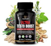 NuetonHealth Ultra Testo Boost - Tribulus, Ashwagandha, Ginseng, Shilajit, Ginkgo, Rhodiola Rosea - Premium Natural Testosterone Supplements for Men - 11 Potent Ingredients - 60 Booster Capsules