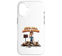 Nueva Pala Mismos Errores Funny Spanish Padel Cartoon Art Case for iPhone 16