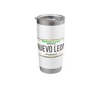 Nuevo León Monterrey Mexico License Plate Vacation Beach Stainless Steel Insulated Tumbler
