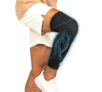 NUFABRX Medicine-Infused Pain Relieving Leg Compression Sleeve for Men and Women with Leg/Knee Pain, Arthritis, Tendonitis, and Calf Cramps