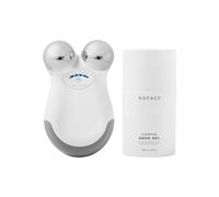 NuFACE MINI Classic Microcurrent Facial Device Kit - Face Sculpting Tool & Neck Tightening Device to Contour & Smooth + Activating Aqua Conductive Gel for Microcurrent Treatment